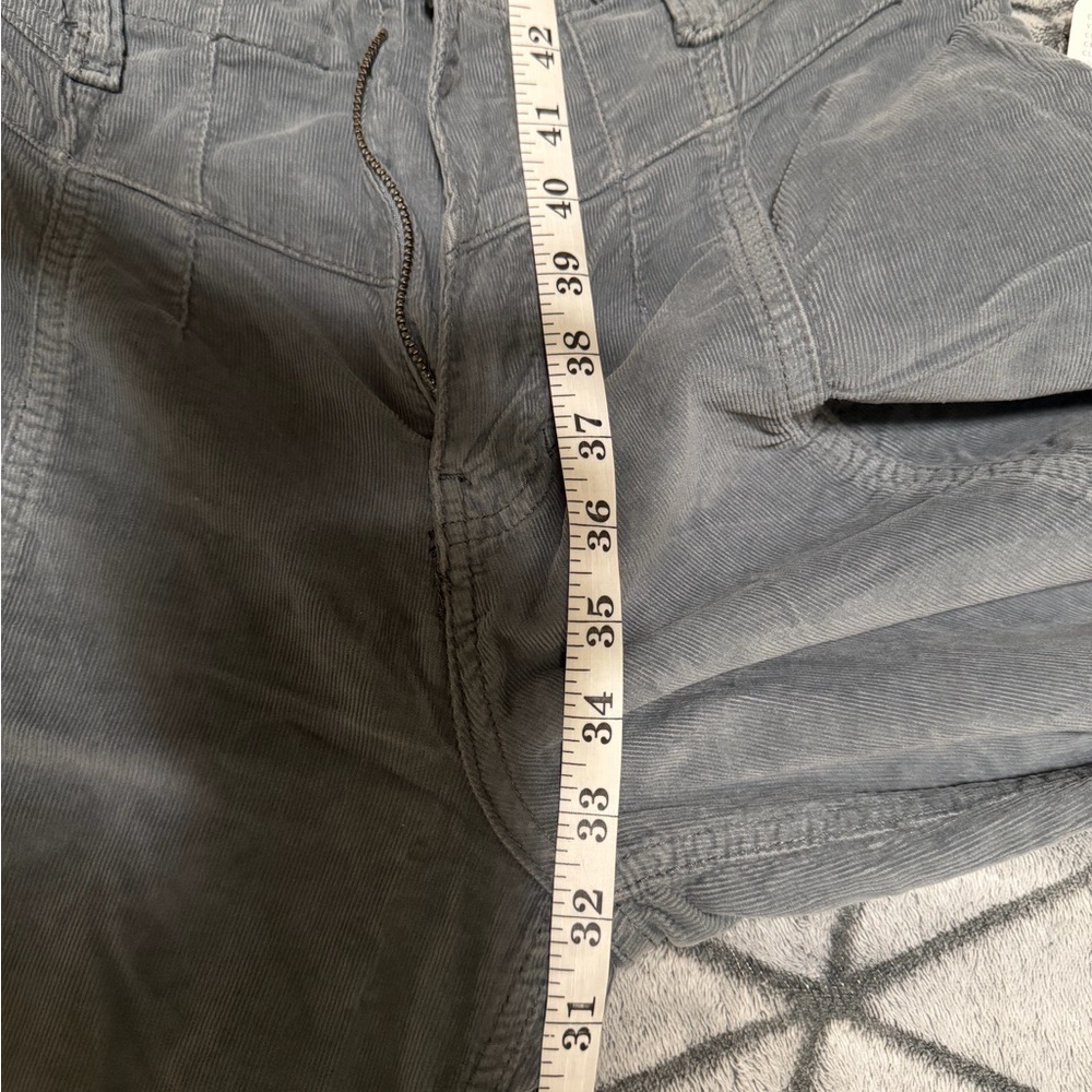 NWT We The Free People Libre Wide Leg Cord Jeans Light Gray Mockingbird Size 27 - Picture 7 of 9